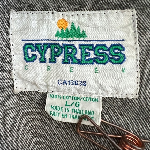 Cypress Creek Gray Denim Jacket Size Large Men’s - Picture 2 of 4